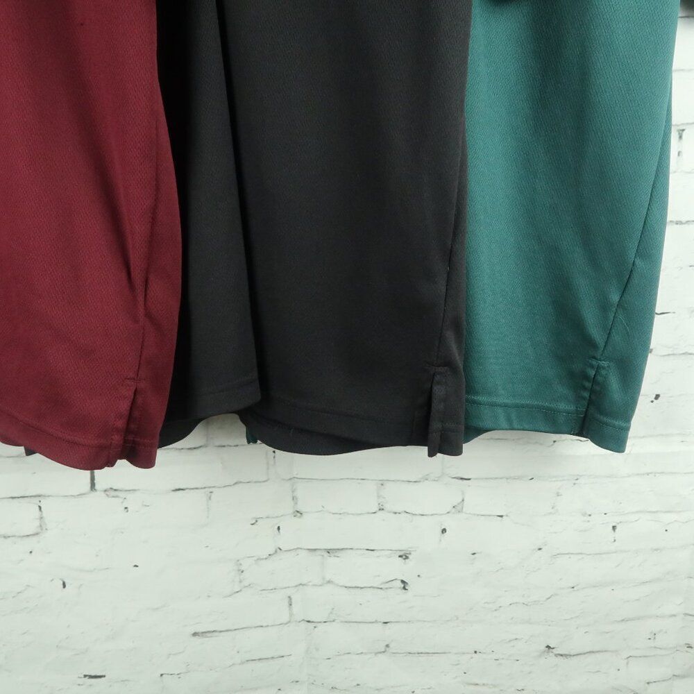 SPORT TEK POLO SHIRT BUNDLE GREEN BURGUNDY & BLACK SIZE MEDIUM - Picture 9 of 11